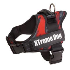 Harnais Xtreme Dog Camouflage Rouge