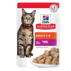 Hill's Feline Adult Boeuf (sachets)