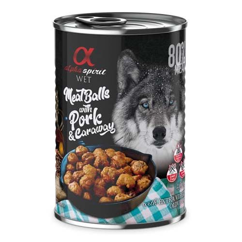 Alpha Spirit Boulettes de viande porc et cumin 400 gr x 6