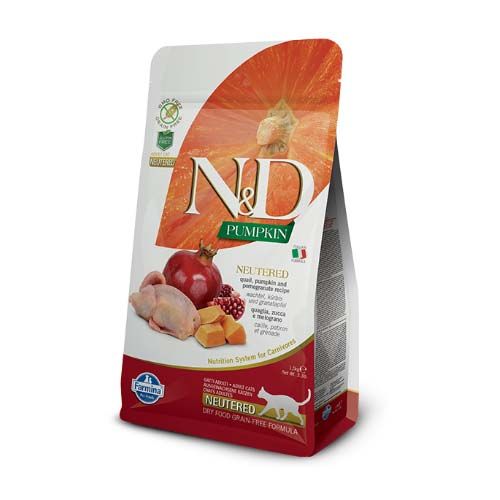 Farmina N&D Grain Free Pumpkin Neutered Caille Chat