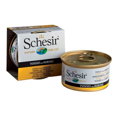 Schesir Chat thon et Surimi en gelée(boîtes)