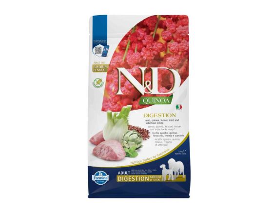 Farmina N&D Grain Free Quinoa Digestion Agneau Med/Max Chien